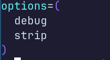 removing the not from debug and strip