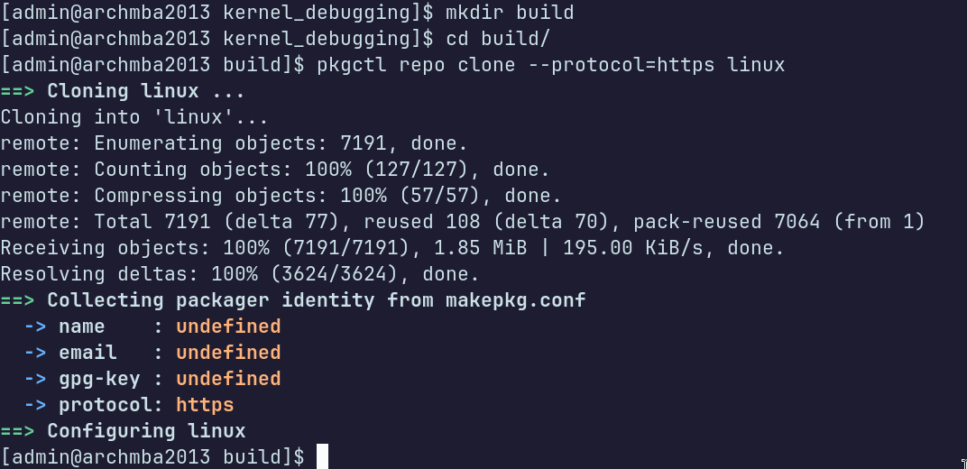pkgtctl clone linux results